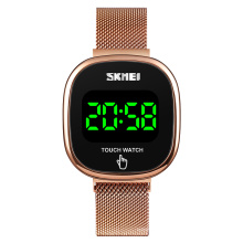 Skmei 1589 Dame Reloj Japan Bewegung 5atm wasserdichte quadratische Legierung Mode Großhandel Digital Sport LED Uhr